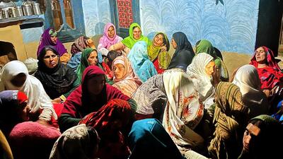Family members of Village Defence Guard (VDG) Nazir Ahmad mourn after he was killed by militants, in Kishtwar. (PTI) Family members of Village Defence Guard (VDG) Nazir Ahmad mourn after he was killed by militants, in Kishtwar. (PTI)