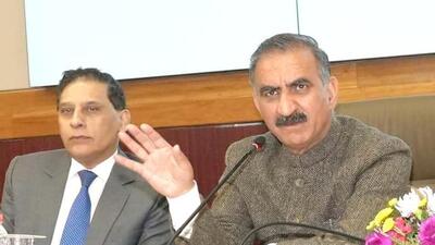 Himachal CM Sukhvinder Sukhu during the DC-SP conference in Shimla. (HT Photo)