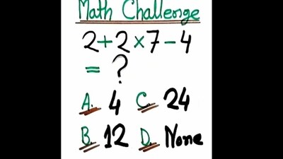 Test your maths skills by solving this tricky puzzle. (Screengrab Threads/@abidartmathhack) Test your maths skills by solving this tricky puzzle. (Screengrab Threads/@abidartmathhack)
