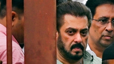 Salman Khan leaves the residence of former Maharashtra minister Baba Siddique after the latter's death. (PTI) Salman Khan leaves the residence of former Maharashtra minister Baba Siddique after the latter's death. (PTI)