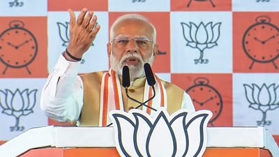 Nashik: Prime Minister Narendra Modi addresses a public meeting ahead of the Maharashtra Assembly elections. (PTI) Nashik: Prime Minister Narendra Modi addresses a public meeting ahead of the Maharashtra Assembly elections. (PTI)