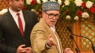Srinagar: Jammu and Kashmir Chief Minister Omar Abdullah speaks during the J&K Assembly session, in Srinagar, Friday, Nov. 8, 2024. (PTI Photo/S Irfan) Srinagar: Jammu and Kashmir Chief Minister Omar Abdullah speaks during the J&K Assembly session, in Srinagar, Friday, Nov. 8, 2024. (PTI Photo/S Irfan)
