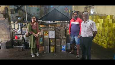 Various food establishments were also raided on suspicion of adulteration, and the FDA seized stock worth ₹ 14,88,398. (HT PHOTO) Various food establishments were also raided on suspicion of adulteration, and the FDA seized stock worth ₹ 14,88,398. (HT PHOTO)