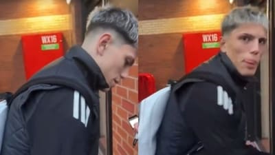 Alejandro Garnacho had an altercation with a fan. Alejandro Garnacho had an altercation with a fan.