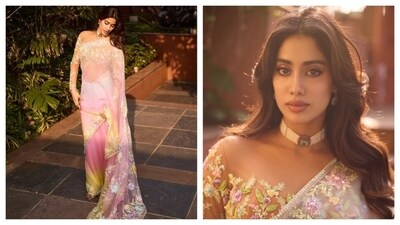 Janhvi Kapoor 'felt like eating some cassata but wore one instead', the actor wrote in the caption of her latest Instagram post. She was dressed in a Manish Malhotra saree. (All pics: Instagram/ Janhvi Kapoor and Manish Malhotra) Janhvi Kapoor 'felt like eating some cassata but wore one instead', the actor wrote in the caption of her latest Instagram post. She was dressed in a Manish Malhotra saree. (All pics: Instagram/ Janhvi Kapoor and Manish Malhotra)
