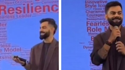 Virat Kohli was caught by surprise there (Screengrab) Virat Kohli was caught by surprise there (Screengrab)