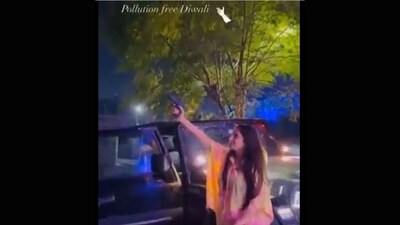 Dr. Aanchal Dhingra, who works at Guru Maa Advanced Dental Care in Rudrapur, posted a video of herself firing a licensed pistol skyward at her farmhouse. (X) Dr. Aanchal Dhingra, who works at Guru Maa Advanced Dental Care in Rudrapur, posted a video of herself firing a licensed pistol skyward at her farmhouse. (X)