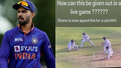 Ruturaj Gaikwad used his Instagram story to express his anger at a poor decision in a Ranji Trophy match involving Maharashtra. (BCCI/Instagram)