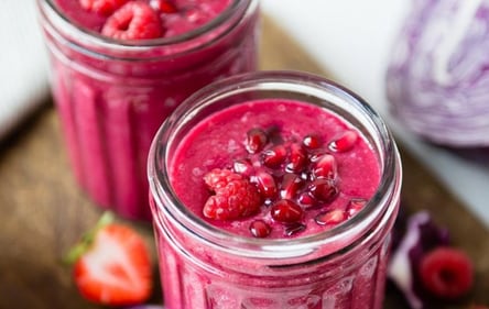 Pomegranate smoothie — berry blast version (Photo: Simple Green Smoothies)