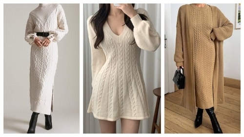 Achieve the sultry evening glam with sweater dresses. (Pinterest) Achieve the sultry evening glam with sweater dresses. (Pinterest)