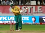 South Africa's Heinrich Klaasen in action