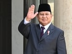Prabowo Subianto gestures. Prabowo Subianto gestures.
