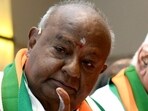 Janata Dal (Secular) chief HD Deve Gowda.