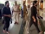 Ram Charan walked barefoot at the airport as he wore an Ayyappa mala. Ram Charan walked barefoot at the airport as he wore an Ayyappa mala.