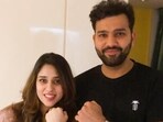 Rohit Sharma with wife Ritika Sajdeh Rohit Sharma with wife Ritika Sajdeh