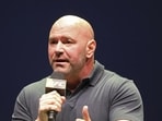 FILE - In this Sept. 19, 2019, file photo, UFC President Dana White speaks at a news conference in New York. FILE - In this Sept. 19, 2019, file photo, UFC President Dana White speaks at a news conference in New York.