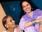 Kangana Ranaut shared several pictures on Instagram with her grandmother. Kangana Ranaut shared several pictures on Instagram with her grandmother.