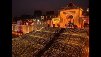 A laser light and sound show at Chet Singh Ghat, a green firecracker show in front of KV Dham and a cultural programme at Namo Ghat will be also be held. (HT FILE)