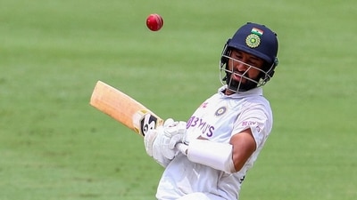 India's Cheteshwar Pujara avoids a bouncer as he bats during play on the final day of the fourth cricket test between India and Australia at the Gabba, Brisbane. (AP) India's Cheteshwar Pujara avoids a bouncer as he bats during play on the final day of the fourth cricket test between India and Australia at the Gabba, Brisbane. (AP)