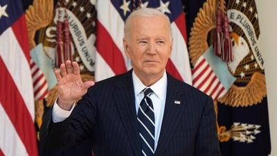 US President Joe Biden departs after speaking in the Rose Garden of the White House in Washington, Thursday, Nov. 7, 2024. (AP) US President Joe Biden departs after speaking in the Rose Garden of the White House in Washington, Thursday, Nov. 7, 2024. (AP)