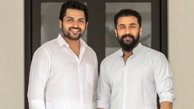 Actor Suriya was a guest on Balakrishna's talk show recently and Karthi joined them via call. Actor Suriya was a guest on Balakrishna's talk show recently and Karthi joined them via call.