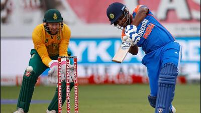 Sanju Samson in action during the first T20I against South Africa. (AFP)