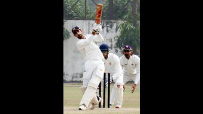 Shivam Bhambri scored an unbeaten 100 in the second innings to romp Chandigarh home. (HT Photo) Shivam Bhambri scored an unbeaten 100 in the second innings to romp Chandigarh home. (HT Photo)