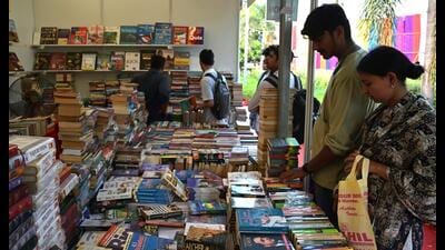The book fair, organised by National Book Trust in association with ministry of education, will remain open till Nov 17. (HT photo) The book fair, organised by National Book Trust in association with ministry of education, will remain open till Nov 17. (HT photo)