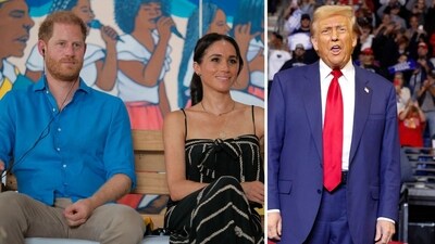 Donald Trump being re-elected could be ‘bad news for Harry and Meghan,’ expert claims (Colombia Vice Presidency/Handout via REUTERS, photo by Anna Moneymaker / GETTY IMAGES NORTH AMERICA / Getty Images via AFP) Donald Trump being re-elected could be ‘bad news for Harry and Meghan,’ expert claims (Colombia Vice Presidency/Handout via REUTERS, photo by Anna Moneymaker / GETTY IMAGES NORTH AMERICA / Getty Images via AFP)