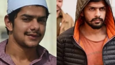 Anmol Bishnoi (left), the younger brother of jailed gangster Lawrence Bishnoi (right),