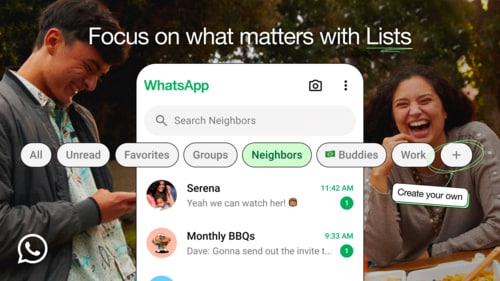 An image explains how to create a new custom list. (blog.whatsapp.com) An image explains how to create a new custom list. (blog.whatsapp.com)