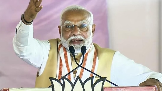 **EDS: SCREENSHOT VIA NARENDRA MODI YOUTUBE** Dhule: Prime Minister Narendra Modi addresses a public meeting ahead of the Maharashtra Assembly elections, in Dhule district of Maharashtra, Friday, Nov. 8, 2024. (PTI Photo)(PTI11_08_2024_000099A) (PTI)