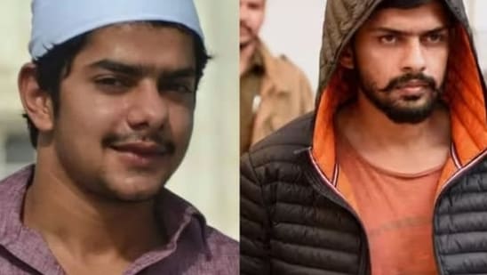 Anmol Bishnoi (left), the younger brother of jailed gangster Lawrence Bishnoi (right),