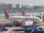 Air India airline passenger aircrafts parked at the Chhatrapati Shivaji Maharaj International Airport in Mumbai. (File)