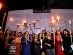 Kolkata: Junior doctors with other citizens issue a symbolic 'Janata Chargsheet' to protest against the alleged rape and murder of a woman medic at R G Kar Medical College and Hospital, marking three months of the incident, in Kolkata, Saturday, Nov 9, 2024. Kolkata: Junior doctors with other citizens issue a symbolic 'Janata Chargsheet' to protest against the alleged rape and murder of a woman medic at R G Kar Medical College and Hospital, marking three months of the incident, in Kolkata, Saturday, Nov 9, 2024.