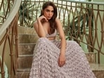 OUTFIT| VVANI BY VANI VATS: Sharvari looks bewitching in this pearl embellished lehenga from Wani by Vani Vats