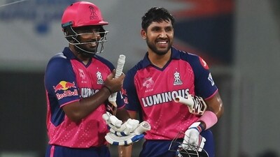 Rajasthan Royals' Sanju Samson and Dhruv Jurel celebrate the team's victory against Lucknow Super Giants in IPL 2024. (ANI) Rajasthan Royals' Sanju Samson and Dhruv Jurel celebrate the team's victory against Lucknow Super Giants in IPL 2024. (ANI)