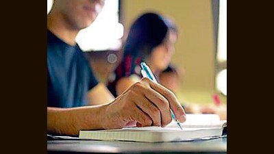 Entry for aspiring students for the first paper began at 9.30 am and the same rules were implemented for the second paper as well. (REPRESENTATIVE PIC)
