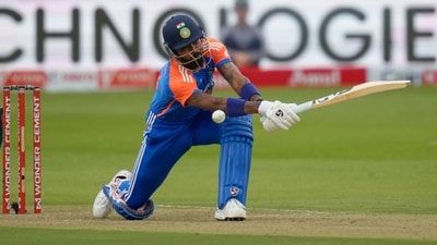 India's Hardik Pandya scored an unbeaten 39-run knock off 45 balls against South Africa. (PTI) India's Hardik Pandya scored an unbeaten 39-run knock off 45 balls against South Africa. (PTI)