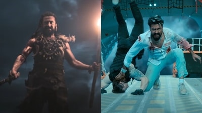 Kanguva release trailer: Suriya is seen in two different avatars in the new trailer. Kanguva release trailer: Suriya is seen in two different avatars in the new trailer.
