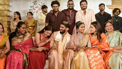 Badminton player Srikanth Kidambi and stylist Shravya Varma married in Hyderabad on Saturday. (Instagram: RVR Pro) Badminton player Srikanth Kidambi and stylist Shravya Varma married in Hyderabad on Saturday. (Instagram: RVR Pro)