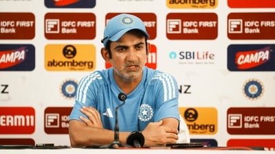 Indian cricket team coach Gautam Gambhir addresses a press conference (PTI) Indian cricket team coach Gautam Gambhir addresses a press conference (PTI)