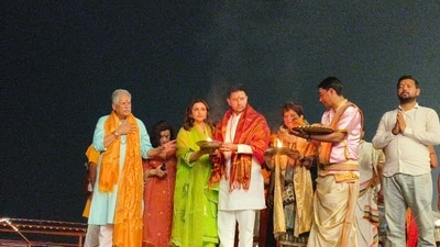 They were accompanied by Raghav's mother and family members. (HT Photos) They were accompanied by Raghav's mother and family members. (HT Photos)