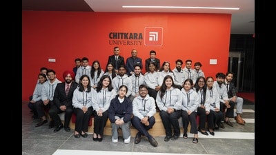The centre has introduced its first cohort of 25 MBA finance students, selected through a rigorous process, who will receive specialised fintech training throughout the program. (HT Photo) The centre has introduced its first cohort of 25 MBA finance students, selected through a rigorous process, who will receive specialised fintech training throughout the program. (HT Photo)