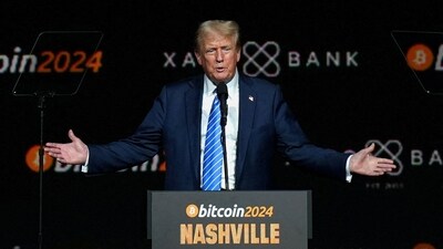 U.S. President elect Donald Trump gestures at the Bitcoin 2024 event in Nashville, Tennessee, U.S. (File image) (REUTERS)