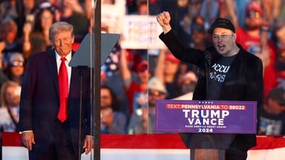 Kara Swisher foresees a clash between Donald Trump and Elon Musk after Trump's election, comparing it to Highlander.
REUTERS/Carlos Barria/File Photo (REUTERS)