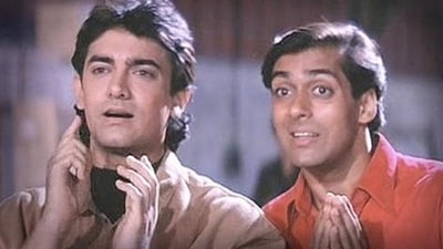 Aamir Khan and Salman Khan in a still from Andaz Apna Apna Aamir Khan and Salman Khan in a still from Andaz Apna Apna