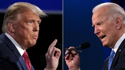 Biden's internal polling showed Trump winning 400 electoral votes (AFP photo)