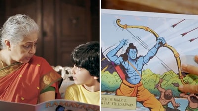 The five-minute advertisement shows a grandmother narrating the story of Ramayana to her grandson from a children's book. (X/@flysrilankan)