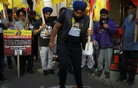 Inderjeet Gosal at a protest in front of the Indian Consulate in Toronto last year. Inderjeet Gosal at a protest in front of the Indian Consulate in Toronto last year.